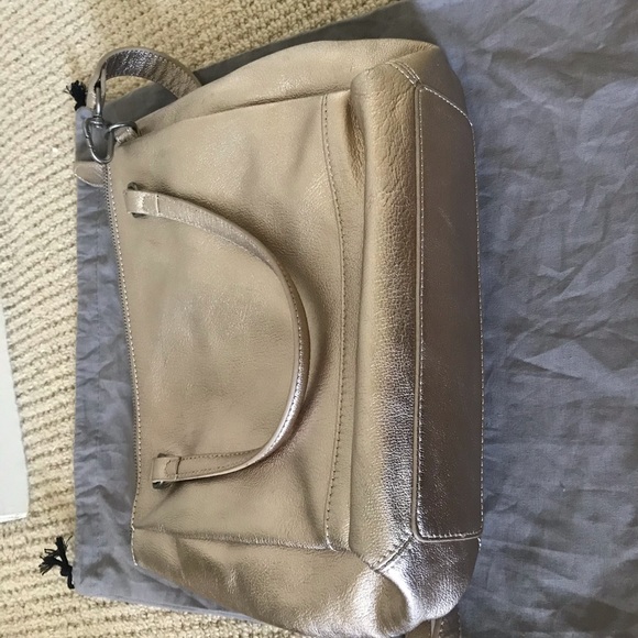 Liebeskind Berlin Gold Metallic Crossbody Purse Handbag Tote - Picture 9 of 13